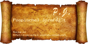 Pospischel Jozafát névjegykártya